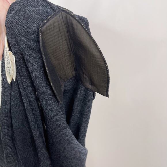 Exclusively Misook Cardigan Long Sleeve Sweater Heather Gray XSmall Petite XSP - Picture 6 of 9